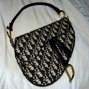 New Dior No Tags Denim Dior Saddle Bags Christian Dior Great condition Leather